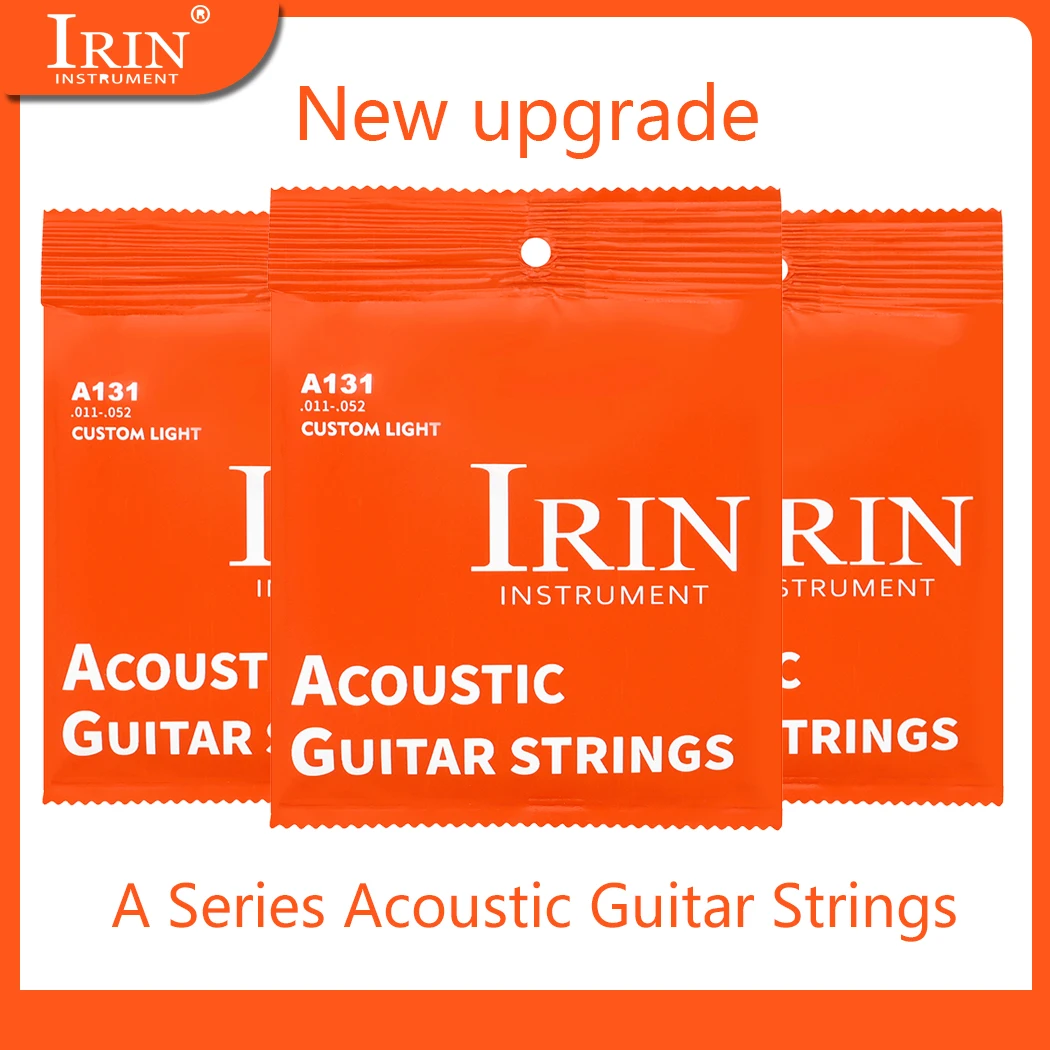 IRIN A131 Acoustic Guitar Strings Carbon Alloy Ateel Core Red Copper Wound Strings Red Copper Wire Folk Guitar Parts & Accessory