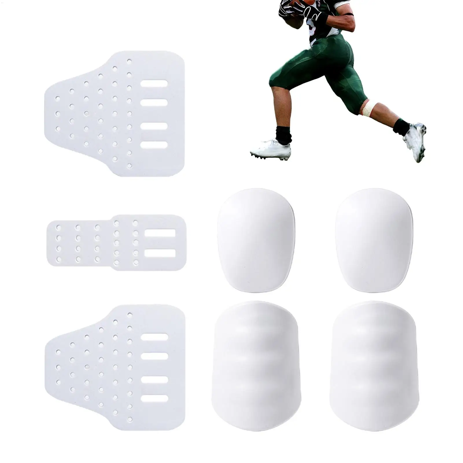 Balls Training Guard 7 Pcs Football Shin Pad Exercise Shock-Absorbing Protective Pad Equipment For Adult Kid Children Sporting
