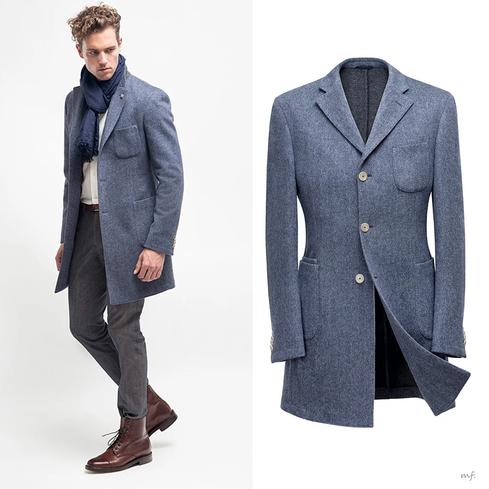 معطف الزفاف الكلاسيكي متعرج للرجال محززة التلبيب معطف واحد الصدر سليم صالح الأعمال السترة فقط سترة مخصص