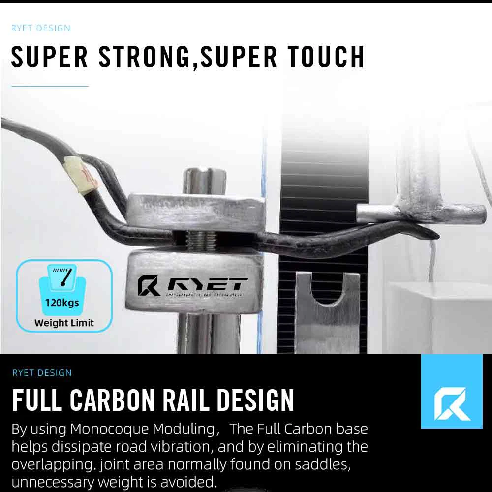 RYET 3D Gedruckt Carbon Fahrrad Sattel 140mm 143mm Superlight Road MTB Rennrad Sitz Sättel Kissen Radfahren sitzen Teile – Detail 6