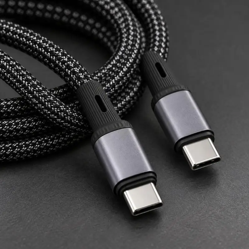 CORA 150cm Fabric-Covered USB C Adapter Cable with Metal Housings for Five Outputs