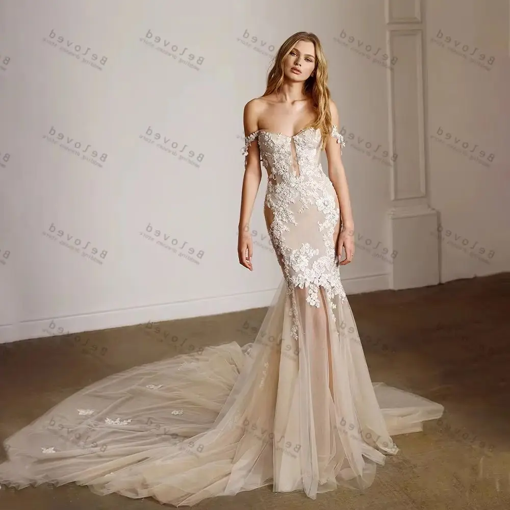 

Изысканные свадебные платья, великолепные свадебные наряды с кружевными аппликациями, платья с открытыми плечами, элегантные свадебные платья на заказ 2026