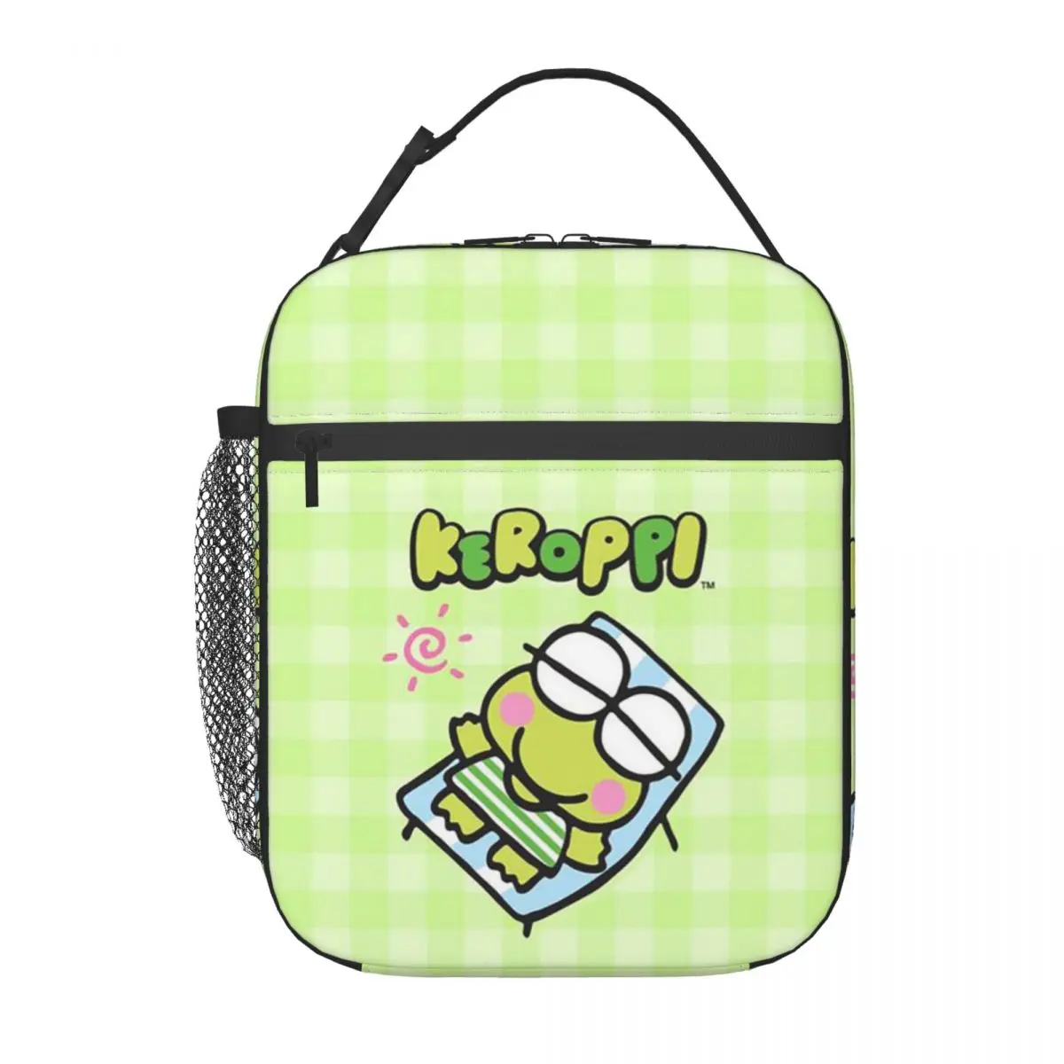 Custom Keroppi Lunch Bag Cooler Thermal Insulated Lunch Box for Women Kids School Food Portable Tote Bags