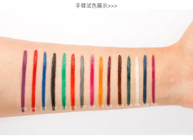 Free Shiping Matte Quick Drying High Pigment Eye Liner Pen Makeup Colorful Liquid Eyeliner Waterproof Long Lasting Liner Pencil