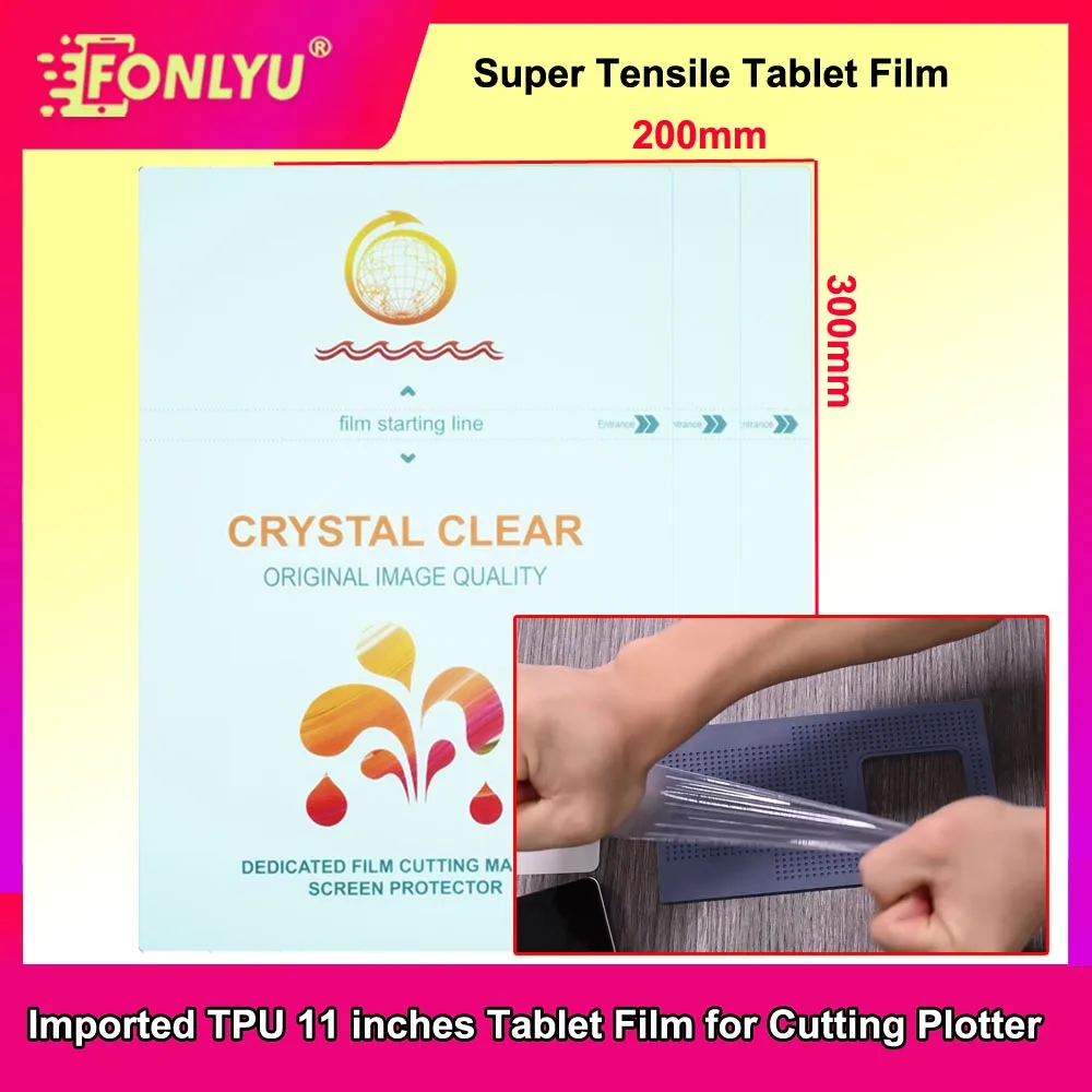 

FONLYU 20 шт. подставка для планшетов HD прозрачная матовая гидрогелевая пленка для резки 11-дюймовая защитная пленка для ЖК-экрана, машина для резки передней пленки