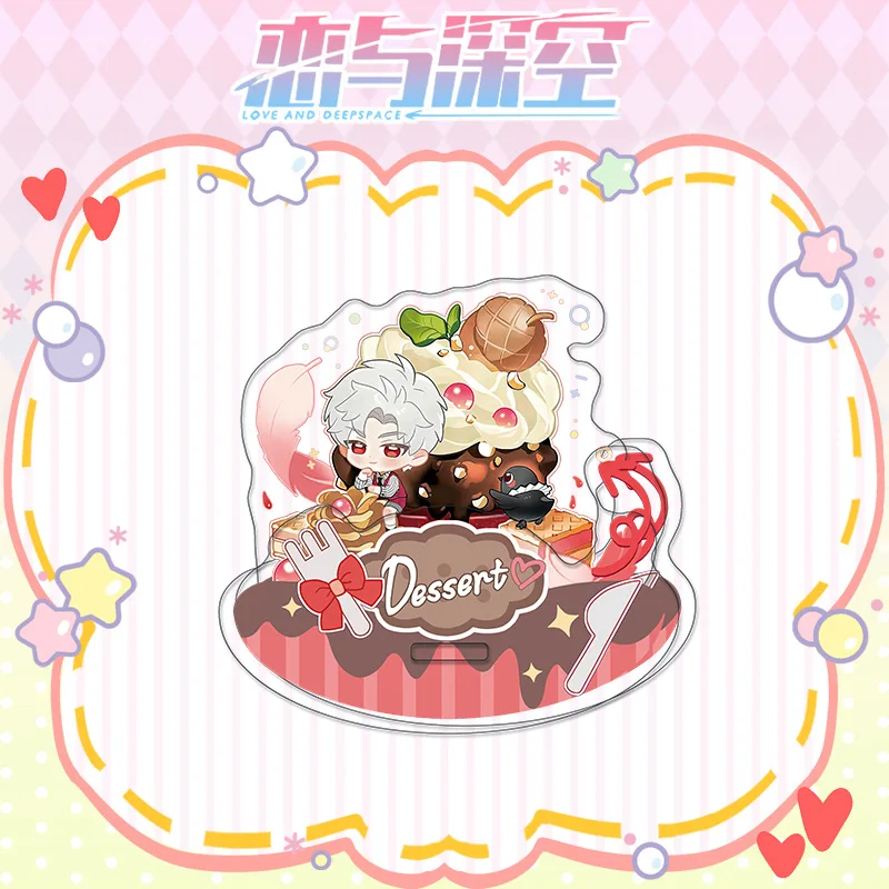 Anime Love and Deepspace Rafayel Zayne Xavier Sylus Cosplay Acrylic Shake Fighter Standing Sign Mascot Ornament Xmas Halloween