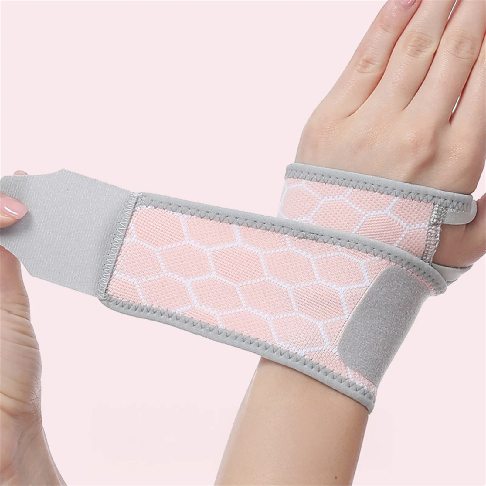 

Breathable Elastic Wrist Support Brace Adjustable Strap for Tendonitis Arthritis Pain Relief Left or Right Hand for Sports