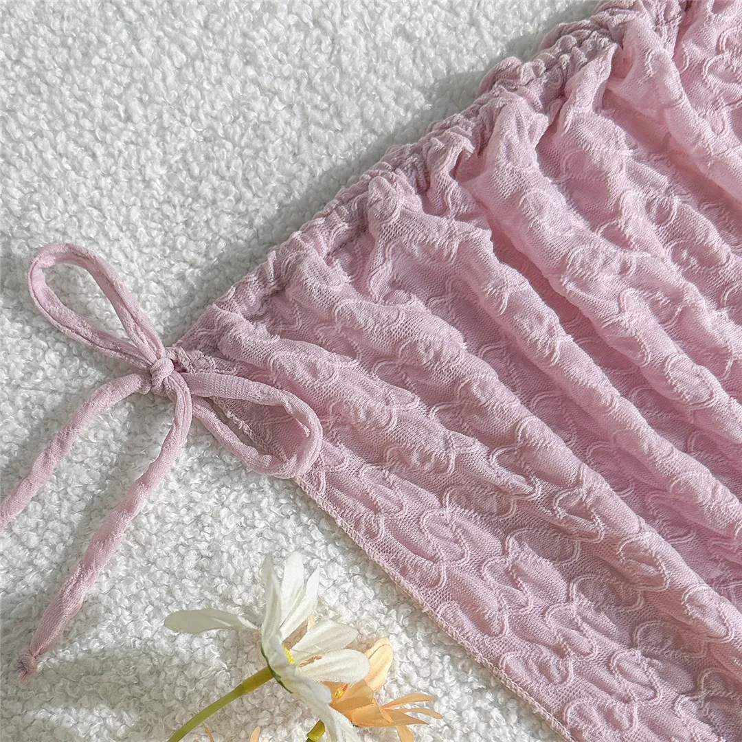 Mit Rock, Neckholder-Bikini, Damen-Badeanzug, dreiteiliges Bikini-Set, Damen-Badebekleidung, brasilianischer Badeanzug mit Polsterung, Badeanzug, Schwimmbekleidung V7071 – Detail 14