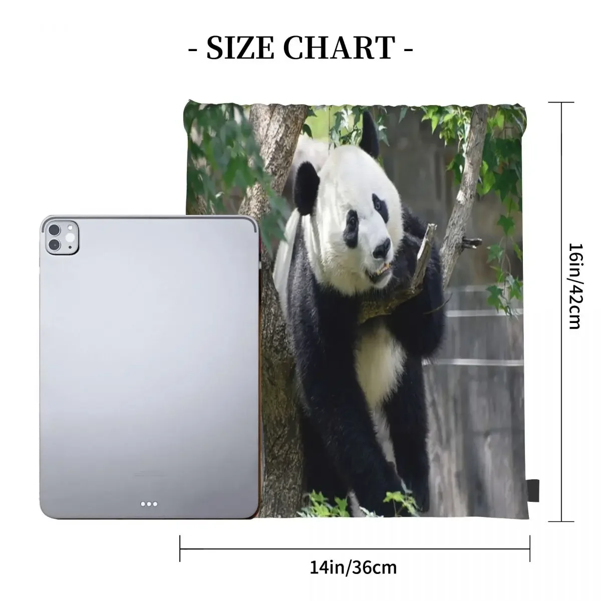 Giant Panda Bei Bei At The National Zoo Backpacks Drawstring Bags Drawstring Bundle Pocket Storage Bag BookBag For Man Woman