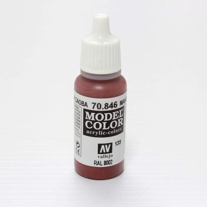 Imagem -03 - Vallejo Pintura Acrílica Modelo Colorir Marrom Mogno Ecologicamente Correto Pintado à Base de Água av 70846 139 Ral8002 Espanhol