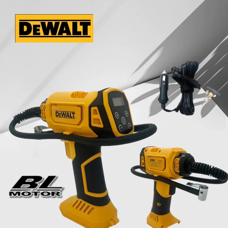 

Dewalt Electric Air Pump for Car Tire Inflator Compressor Automatic with Digital Pressure Gauge Cordless Rechargeable Handheld