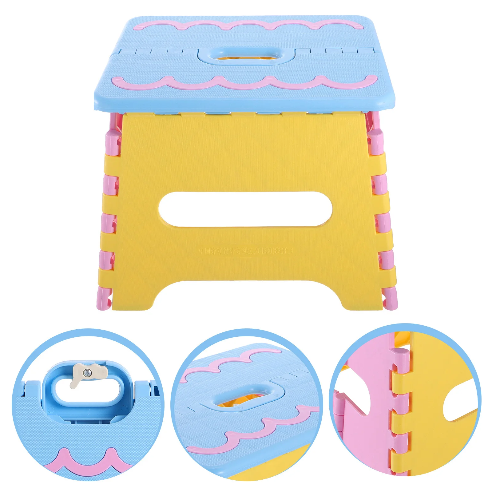 1Pcs Portable Folding Step Stool Plastic Foldable Stool for Kitchen Bathroom Outdoor Camping Fishing Use