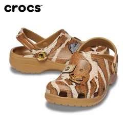 Original Crocs x Jurassic Park Kid Dinosaur Cute Girls Boys Sandals Children Slippers Hole Shoes Non-Slip Beach Home Shoes Gift