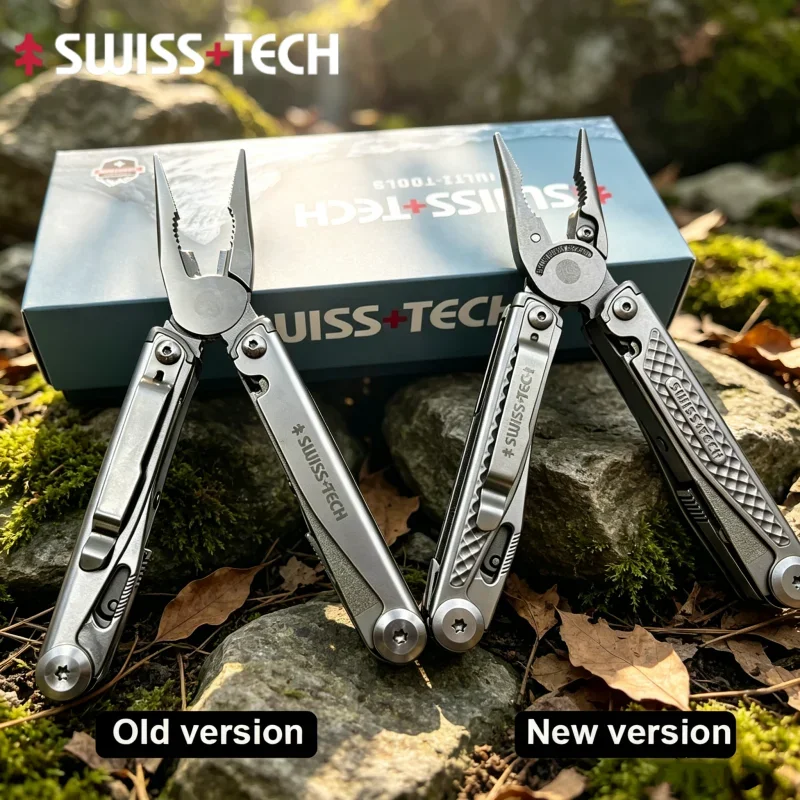 SWISS TECH 18 in 1 Multitool Pliers Folding Multi-functional Combination Tool Pocket Knife Portable EDC Outdoor Equipment