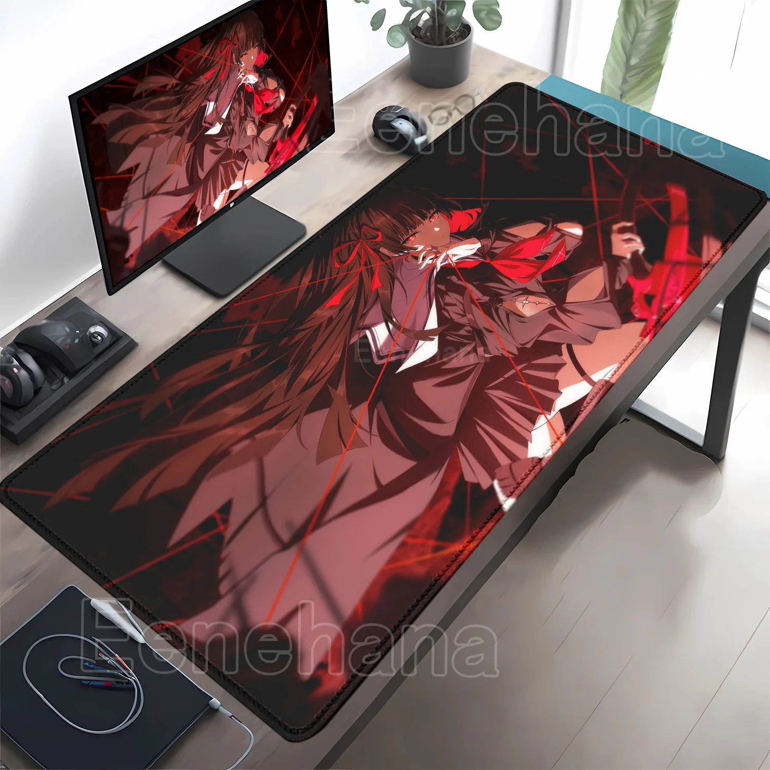 Chisa Wuthering Waves Mouse Pad Gaming Carpet PC Offices Accessories Non-slip Desk Mat Rubber HD Printing Overlock XXL Mousepad
