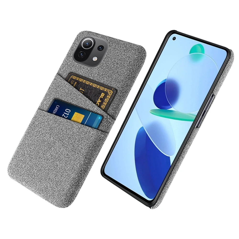 

Mi 11 Lite 5G NE For Xiaomi 11 Lite 5G NE Case Dual Card Fabric Cover For Xiaomi 11T 11 12X 12 Lite 5G NE Redmi Note 11 Global