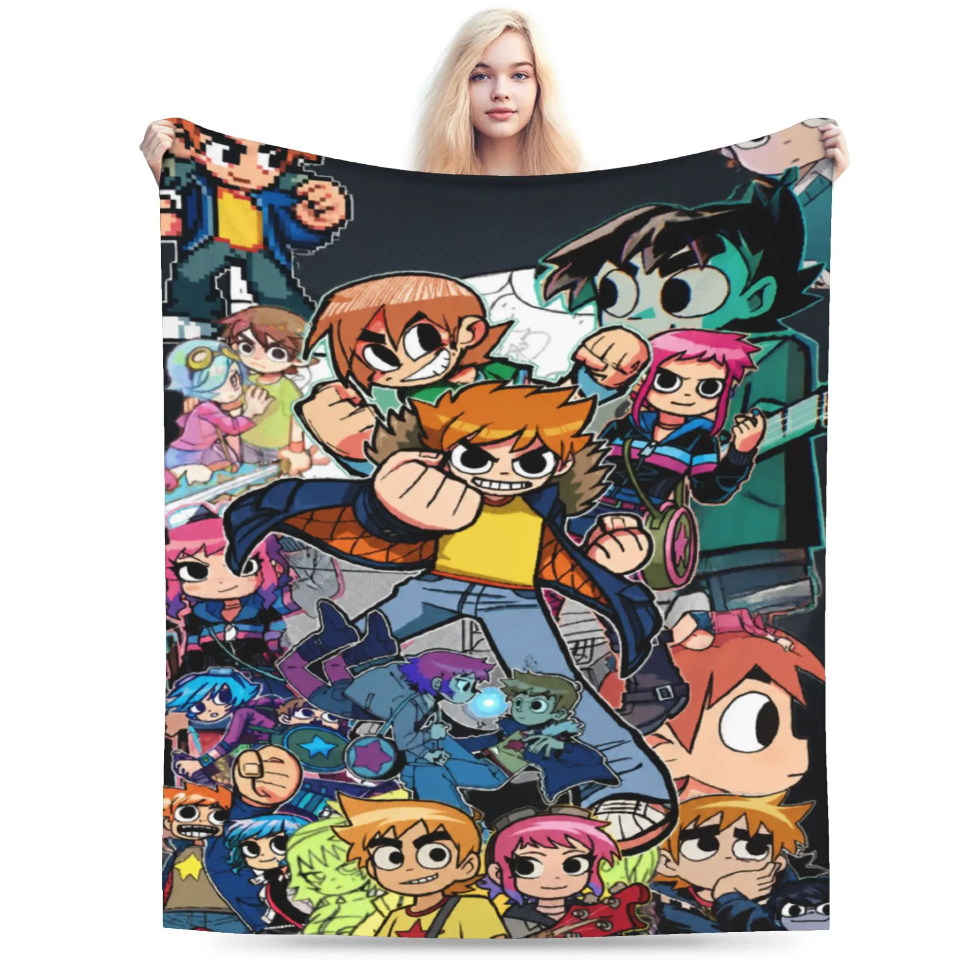Scott Pilgrim vs. the World Blankets Soft Flannel Cozy Gifts  Throw Blankets Quilt