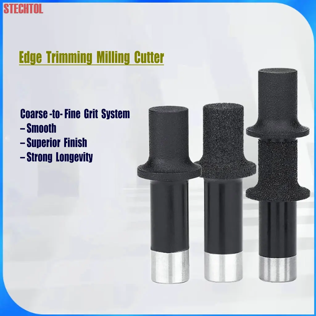 Brazed Diamond Grinding Head Burr Edge-Trimming Router Bit Hole-Opening Tool Deburring Milling Cutter for Boring Cutting Quartz