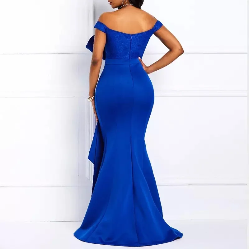 Mermaid Style Maxi Dress Women's Wedding Evening Party Gown Elegant Long Skirt Summer  Collection 100% Other Material