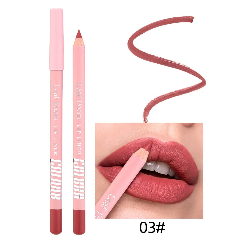 New Waterproof Matte Lipliner Pencil Plumping Moisturising Velvet Lip Liner Pencil Long Lasting Lipliner Pen