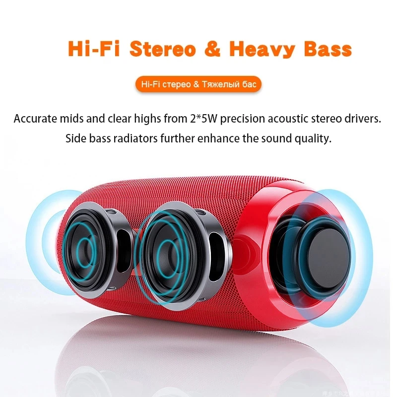 Wireless Portable Bluetooth Speaker Subwoofer Radio FM Music Sound Box Blutooth For Bocina Acoustics Handsfree Hifi Caixa De Som view 3