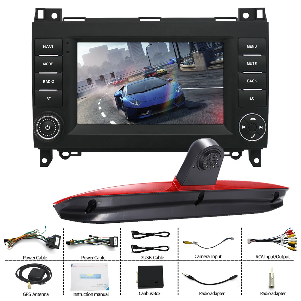 Android 10 car radio with GPS Navigation+HD reverse camera for Mercedes-Benz B-Class W245 B160/B170/B180/B200 2004-2012