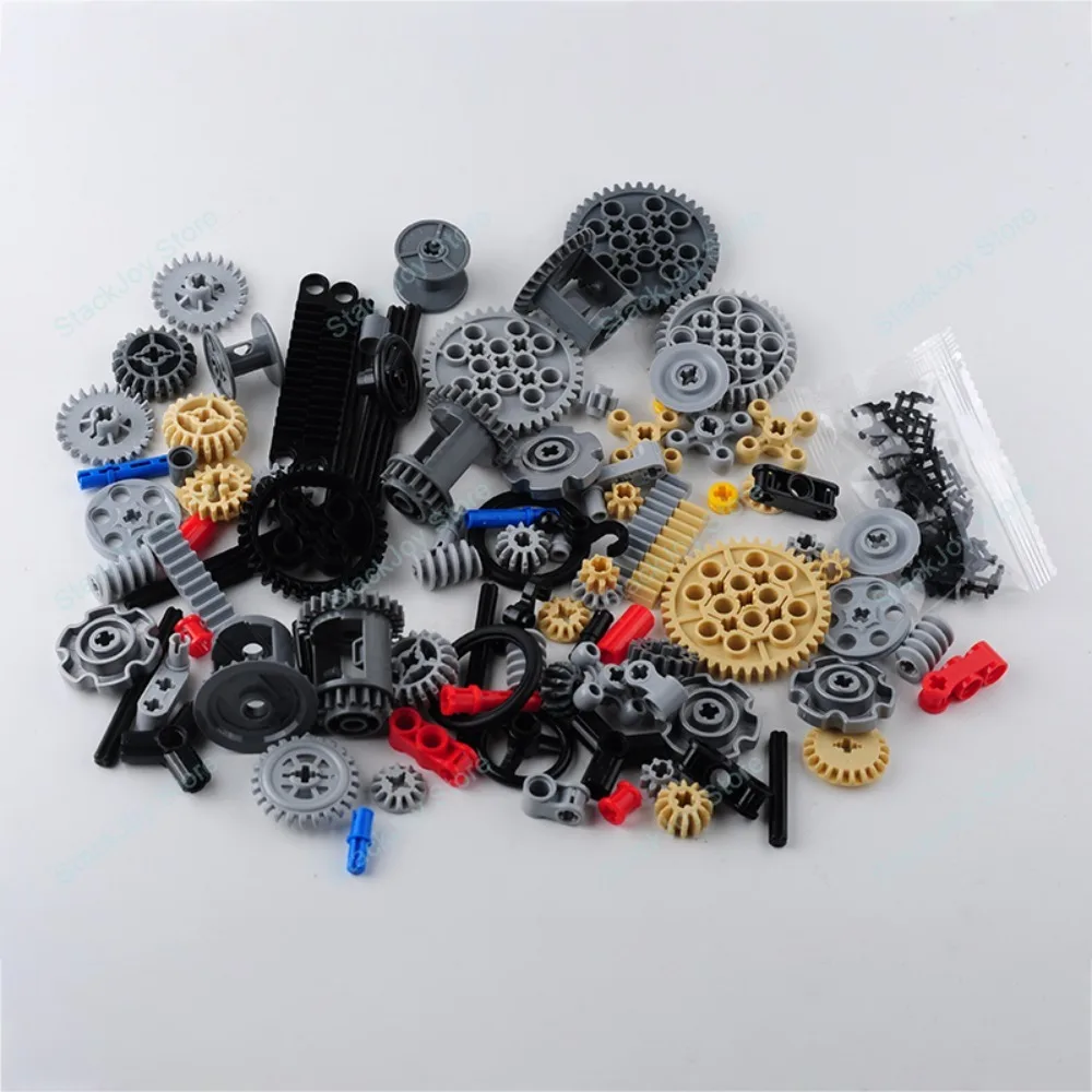 Kit de piezas técnicas MOC, conectores de ejes, ejes de engranajes de 40 dientes para construcción de vástagos, Compatible con proyectos de bricolaje 9686, 116 Uds.