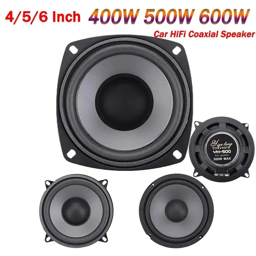 1Pcs HiFi Coaxial Car Speakers Full Range Frequency 400W 500W 600W Auto Audio 2-Way Music Stereo Subwoofer Automotive Speaker