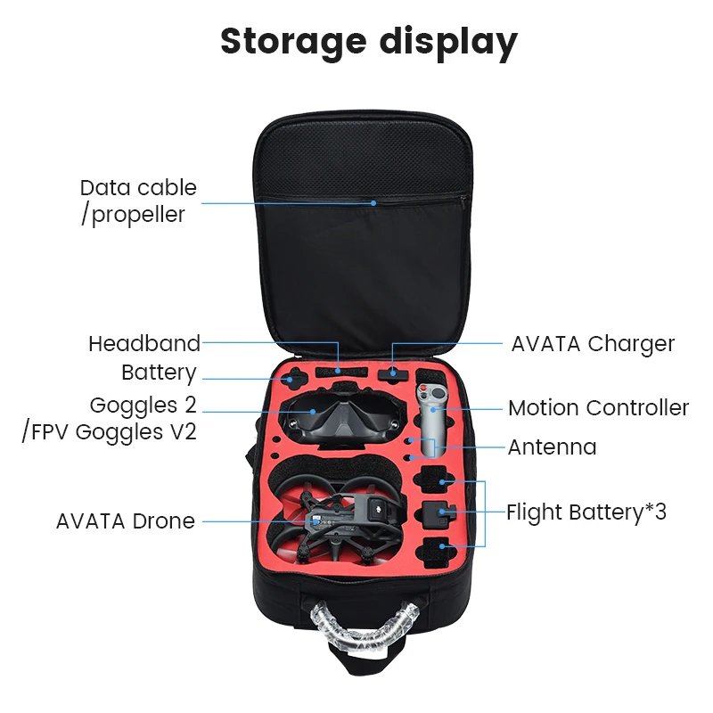 Storage Bag For DJI Avata Large Capacity Backpack Outdoor Travel Handbag for DJI Avata Drone Accessories