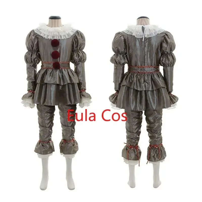 Mascarada de Halloween payaso Pennywise disfraz Cosplay Stephen King Terror payaso disfraces máscara traje fiesta Aldult ropa para niños AA