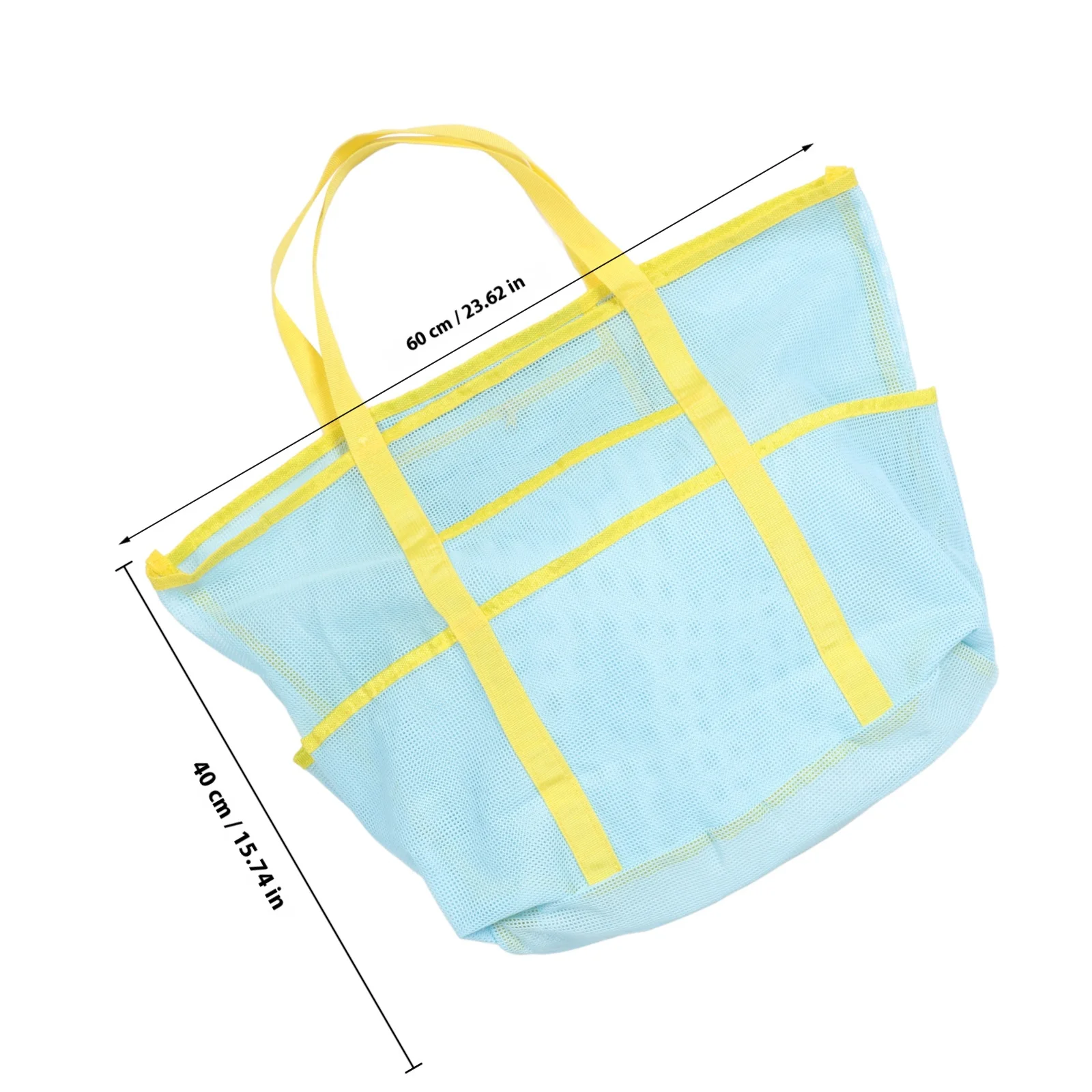 กระเป๋าตาข่ายระบายอากาศสำหรับใส่ของใช้ในชีวิตประจำวัน พกพาสะดวกสำหรับเดินทางไปชายหาด อาบน้ำ น้ำหนักเบา พับเก็บได้ ใช้เป็นกระเป๋าถือได้