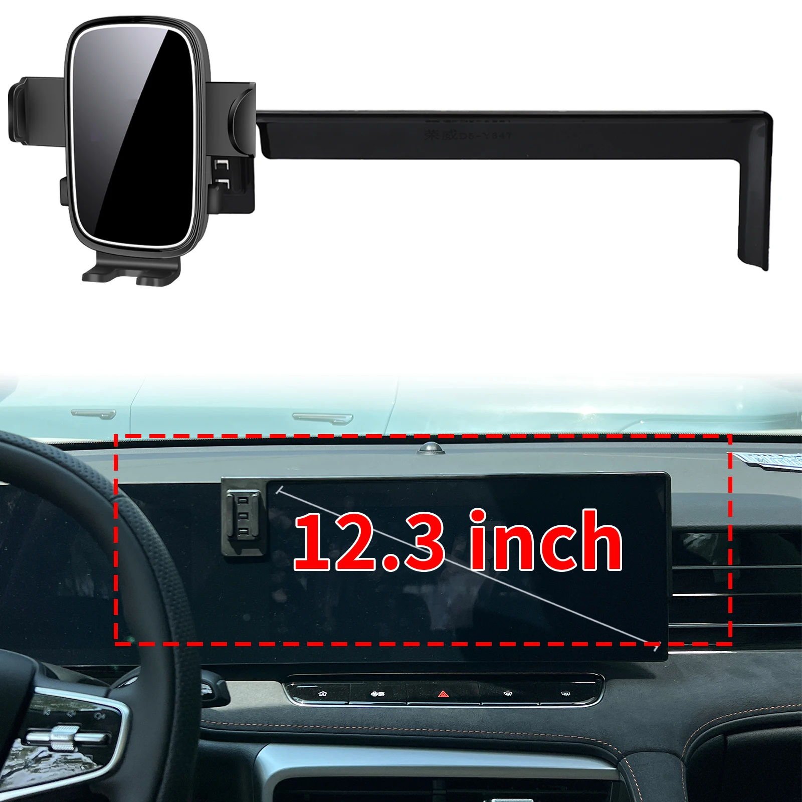 

fit for MG HS MGHS EHS PHEV 2024-2026 12.3 inch ​​Custom Fit Phone Holder Mount Dashboard Screen Base No Drill Car​​ accessoires