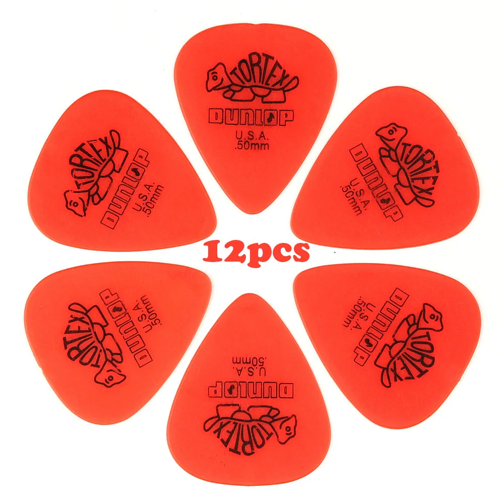 12pcs Guitar Picks Dunlop For Electric Guitar Bass Parts  Accessories 6 Kinds Of Thickness Plectrum