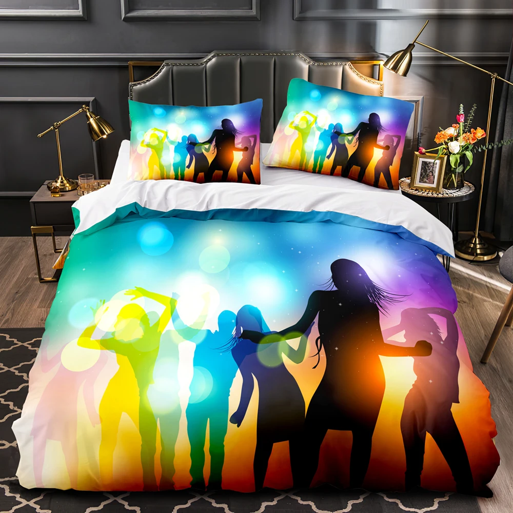 

Madden DJ Bedding Set Single Twin Full Queen King Size Kawaii Bed Set Aldult Kid Bedroom Duvetcover Sets 3D Print Rainbow