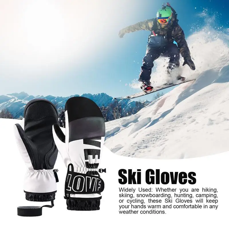 Gants de ski à isolation thermique pour homme, mitaines coordonnantes, écran tactile, temps froid, confortables, hiver, 506