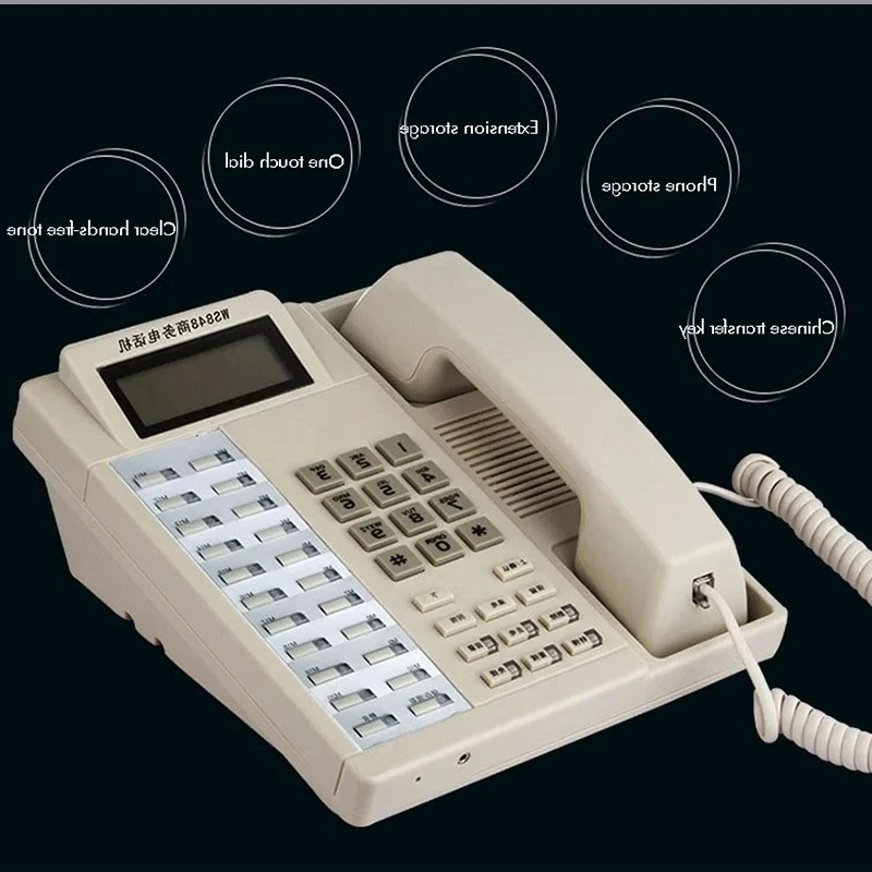 B-M Expandable Corded Phone System with Caller ID/Call Waiting, 20 Fast Dial Buttons, Business Office Telephone Landline