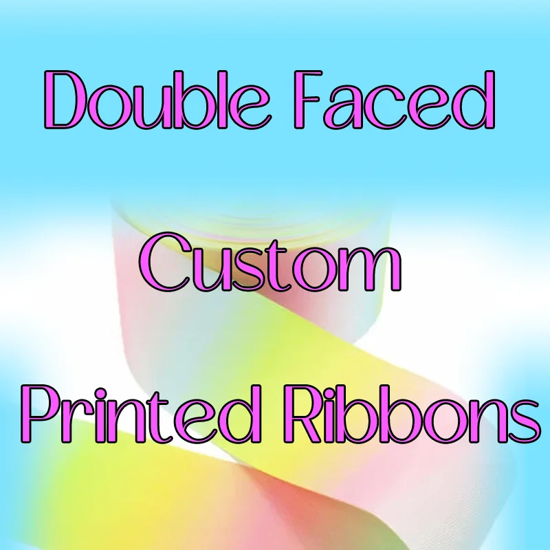 

Лента гросгрейн DHK, 50/100 ярдов, двусторонняя печать, на заказ, для декора, DIY, OEM, S1001