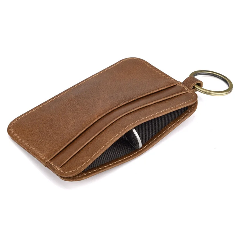 جديد خمر جلد طبيعي محفظة صغيرة الرجال حامل بطاقة الائتمان سليم مخلب حقيبة المال محفظة نسائية للعملات المعدنية الصغيرة للنساء #4