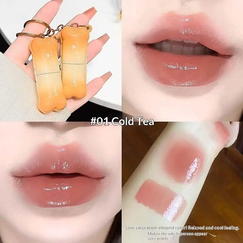 1Pc Cappuvini Glass Lip Glaze – Lucidalabbra cosmetico effetto specchio, idratante, volumizzante, a lunga durata, resistente all'acqua
