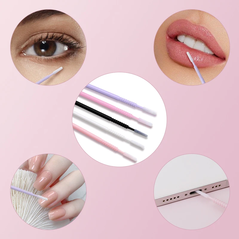 แปรงมาสคาร่าแบบใช้แล้วทิ้ง SAKURAHANA 100 ชิ้น ด้ามจับแบบเกลียว สำหรับต่อขนตา อุปกรณ์แต่งหน้า