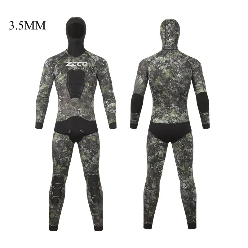 

3.5MM Men Neoprene 2Pieces Keep Warm UnderWater Hunting Spearfishing Kayaking Swim Diving Suit Scuba Snorkeling Kayaking WetSuit
