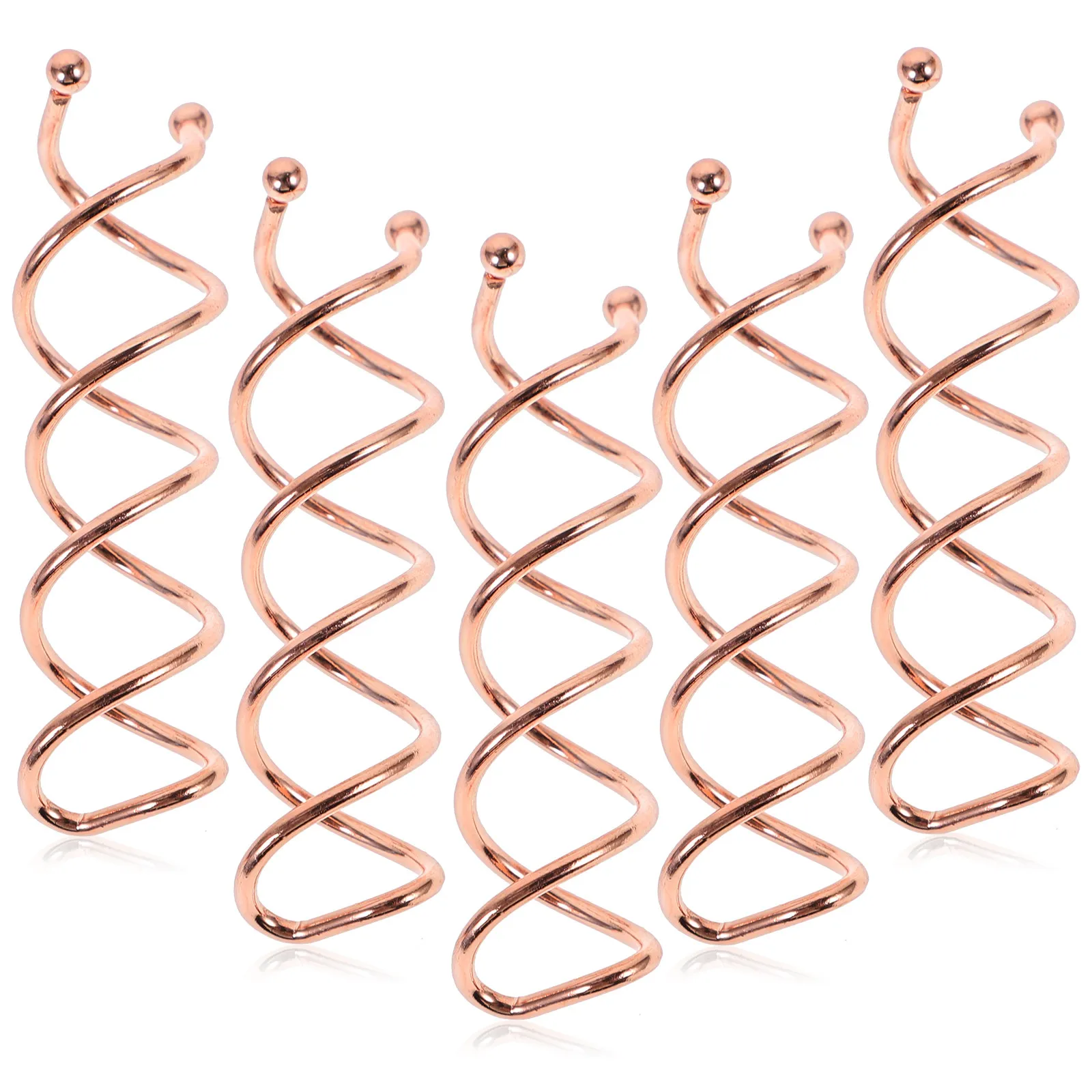 

20Pcs Spiral Hair Clips Metal Flexible Bun Pins for Long Hair Women Girls Brides Wedding Hairstyle Accessories Rose Gold