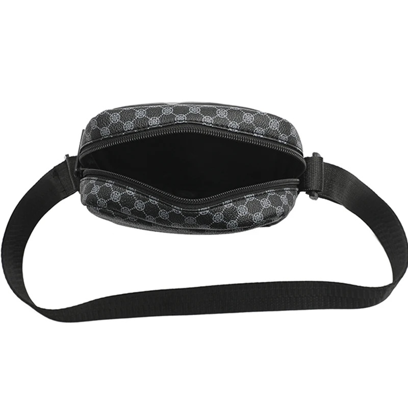 Moderne Umhängetasche mit Haifischmaul-Motiv – lässige Umhängetasche mit mehreren Taschen, verstellbarer Riemen, leichte Tasche für Männer und Frauen – Detail 3