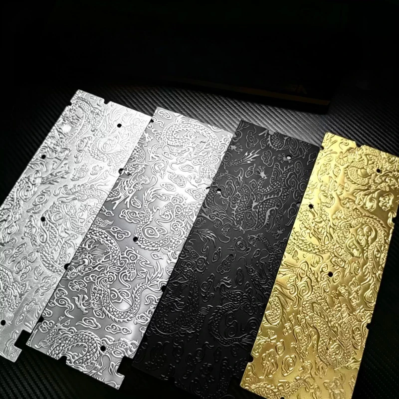 3D Silver Dragon Pattern Hollow Backboard Customized Handmade Keyboard Light Diffuser for 60/68/80 Layout Gaming Accessories DIY