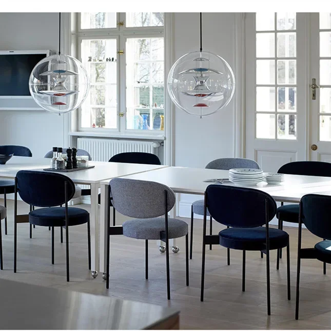 كرسي طعام منزلي إسكندنافي، كرسي مقهى مطعم، بساطة حديثة من الحديد المطاوع، كرسي خلفي فاخر خفيف