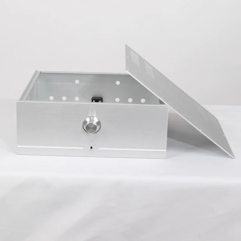 ارجع إلى McIntosh MC50 الألومنيوم حالة Hifi DIY مكبر للصوت الهيكل أمبير الضميمة 320X120X310mm