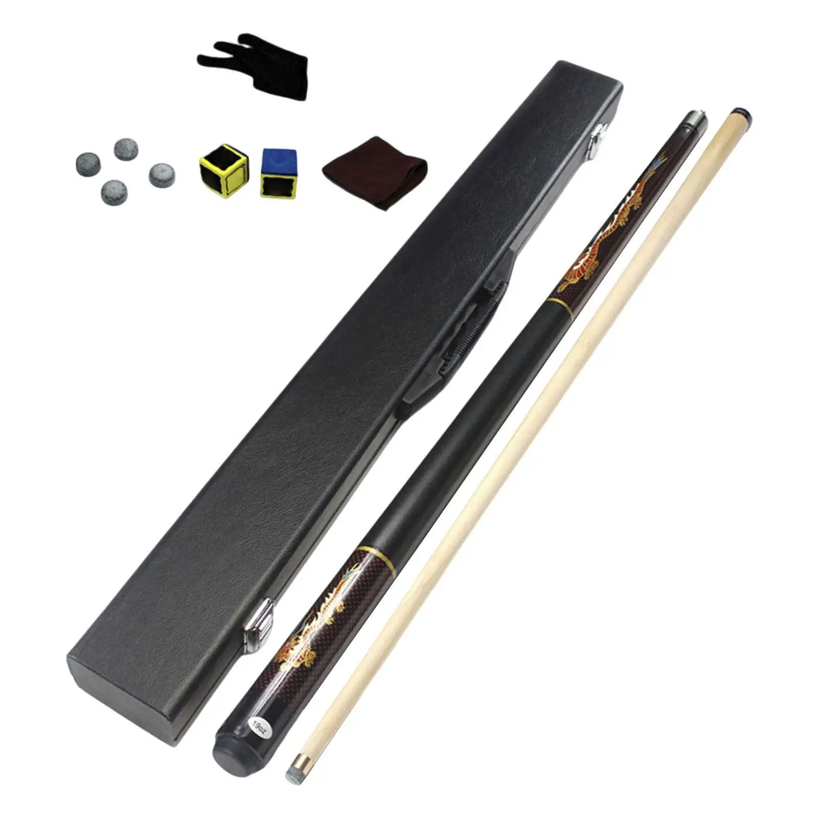 

Pool Cue Stick 57 inch with 3 Finger Glove Black Eight Billiard Cue for Men Women Portable British Snooker Cue Billiard Pool Cue