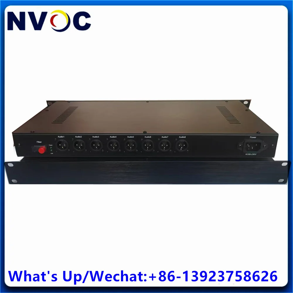 19Inch Rack 8Ch DMX512 Data XLR/CANON Dance Stage LED Light Extender Converter Over Single Mode FC/SC/LC 20KM SM Cable Connector