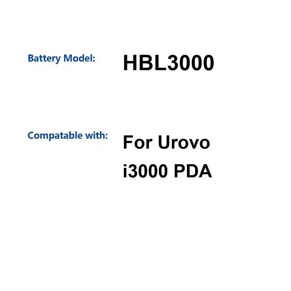 

Персональный цифровой помощник Pda Батарея HBL3000 3800 мАч Премиум Замена для Urovo I3000 Легкий вес