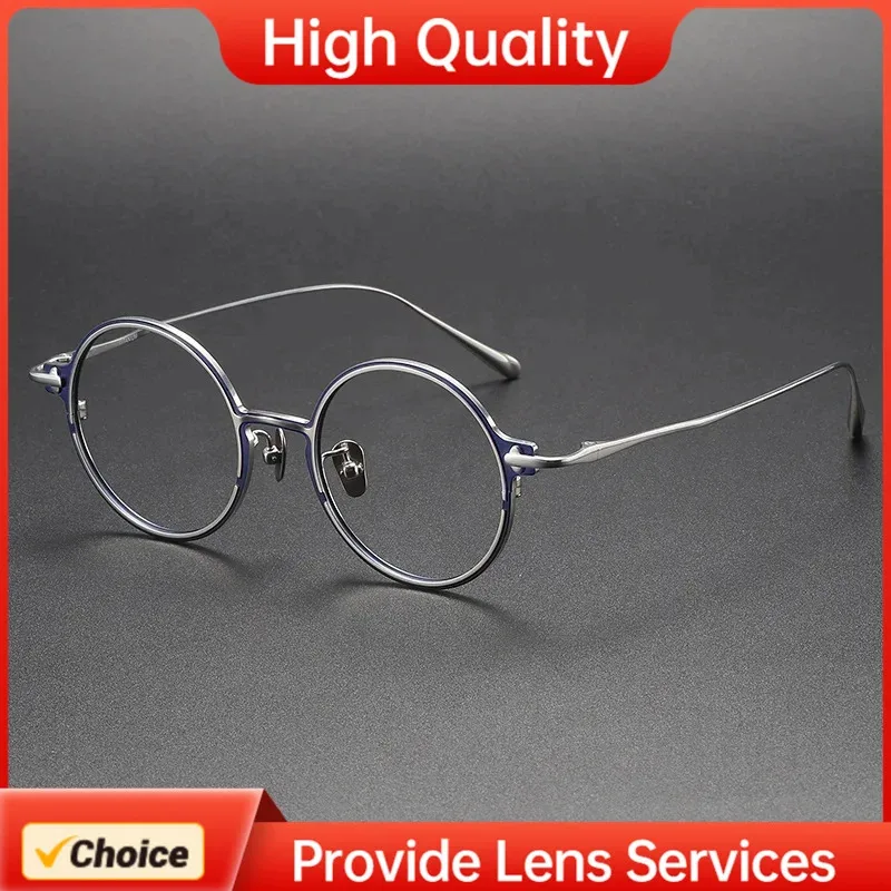 TAYLOR style design PHI Eyeglasses Frames pure titanium retro round glasses frame FOR Men Women high myopia Eye